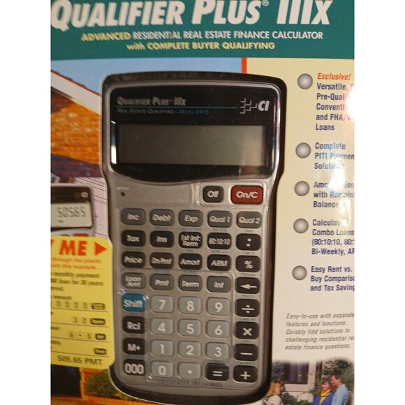 Mortgage Real Estate Calculator, Qualifier Plus IIIx - 3415 Financial Calculator - Picture 4 of 16
